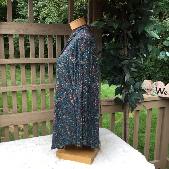 Ruff Hewn Turquoise paisley print 2x Blouse - Picture 9 of 15